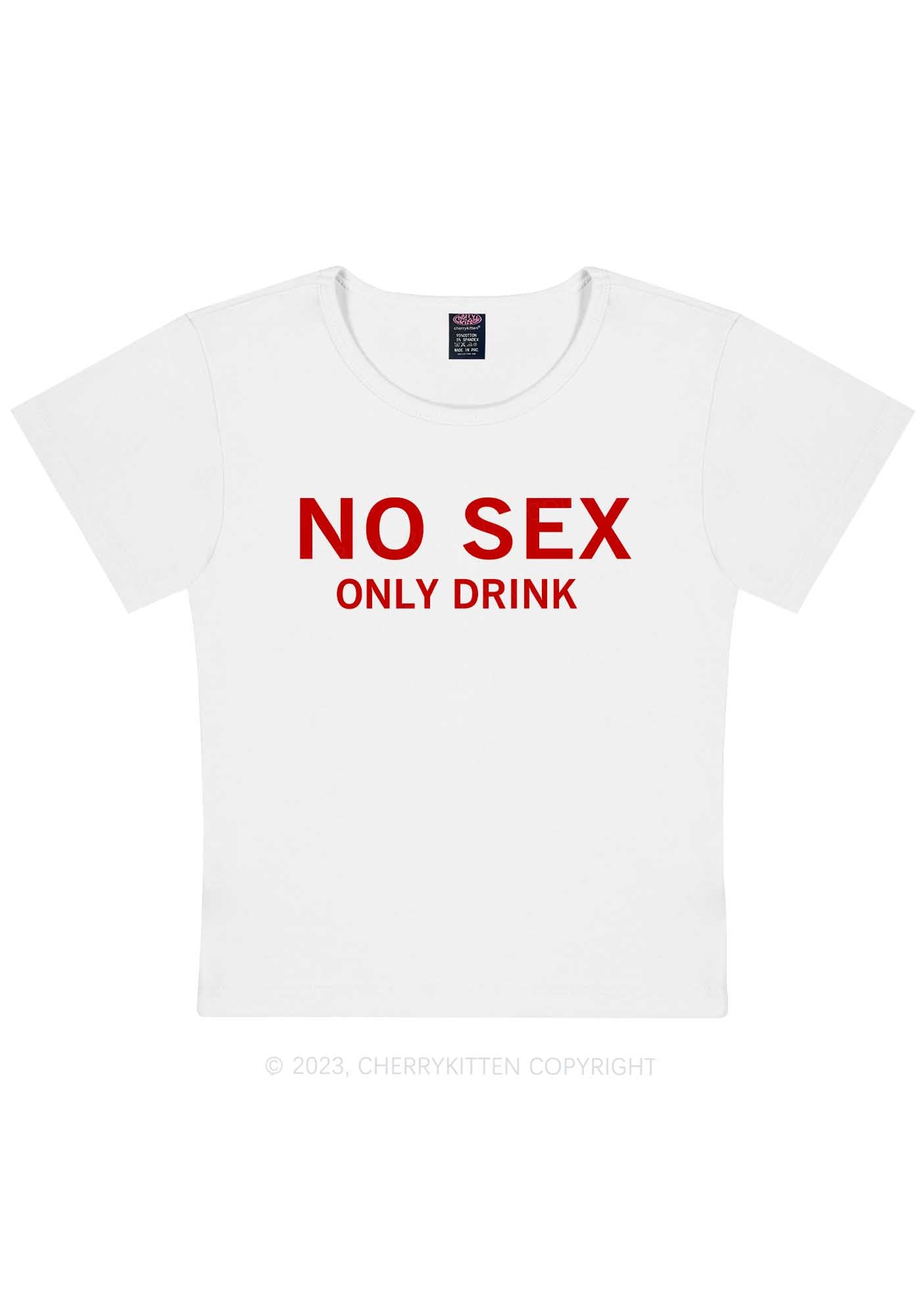 Cherrykitten Only Drink Y2K Baby Tee Cherrykitten for Sale