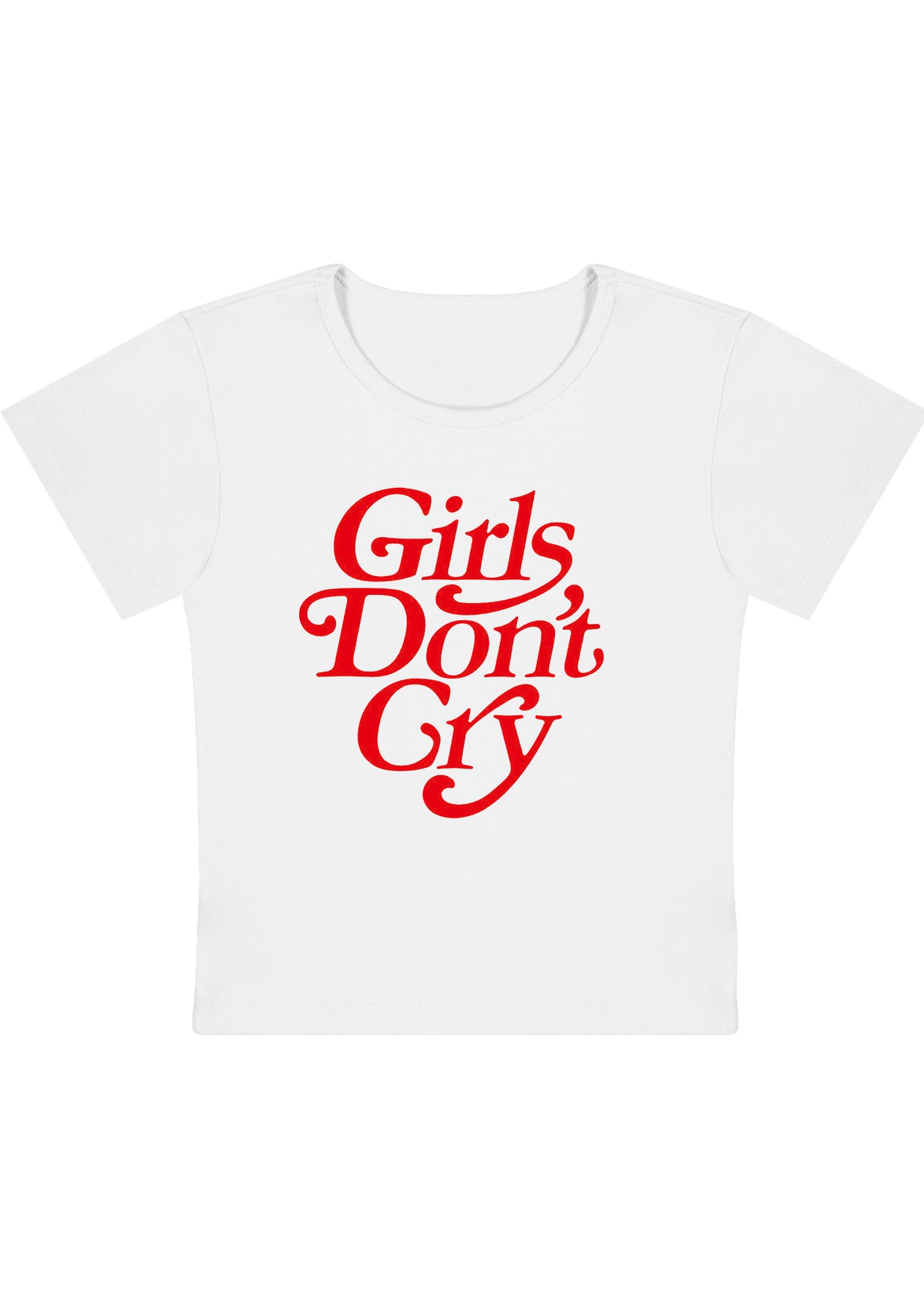 Cherrykitten Girls Don't Cry Y2K Baby Tee for Sale