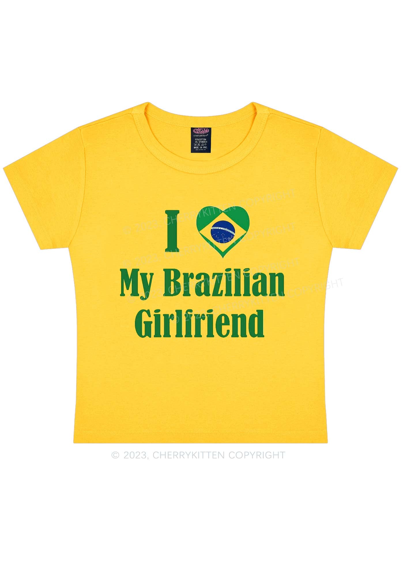 Cherrykitten I Love My Brazilian Girlfriend Y2K Baby Tee Cherrykitten for  Sale