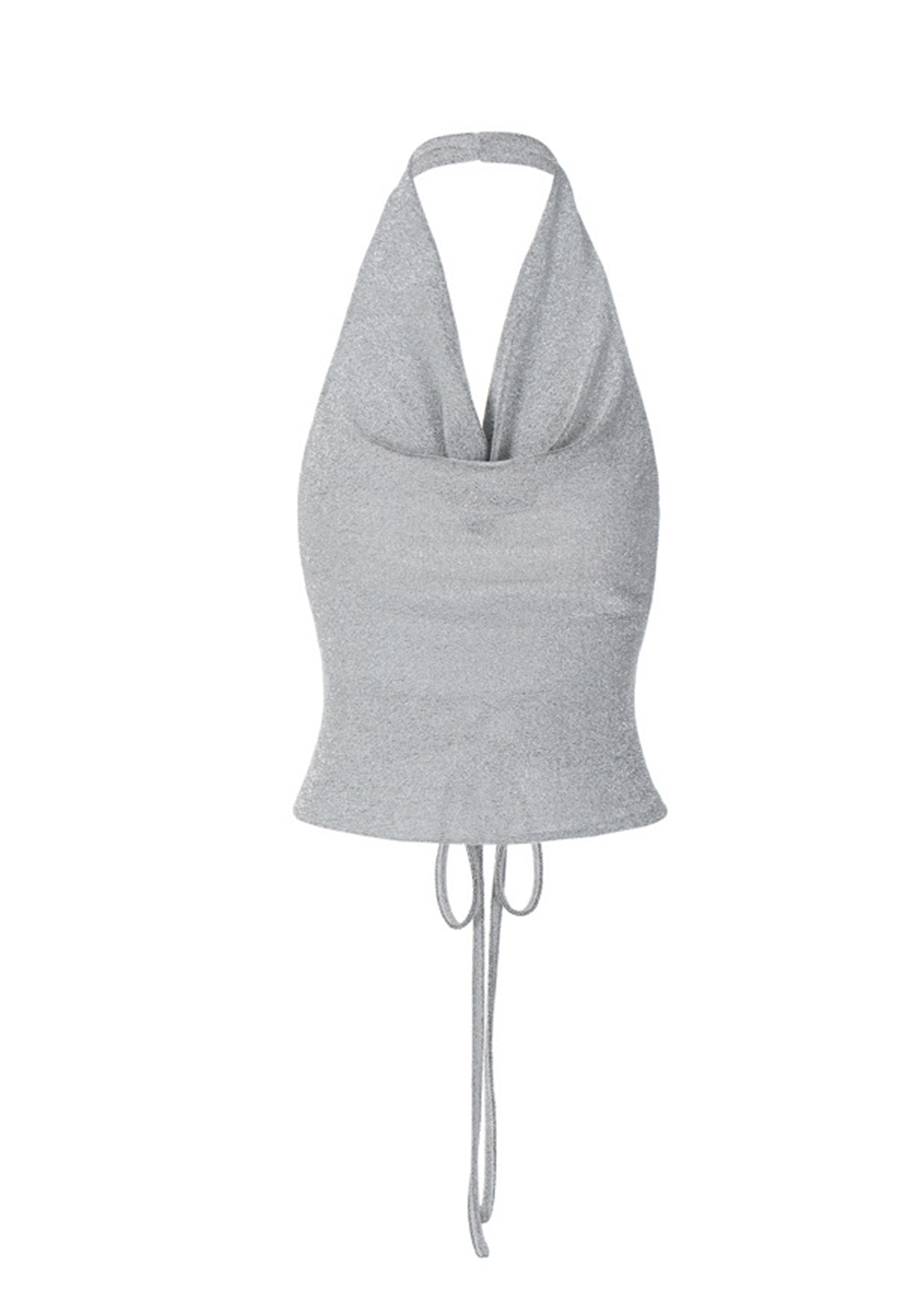 LisenraIn Women Sling Metal Sequins Halter Back Shirt Cushion with  Adjustable V-Neck Halter Sling Top