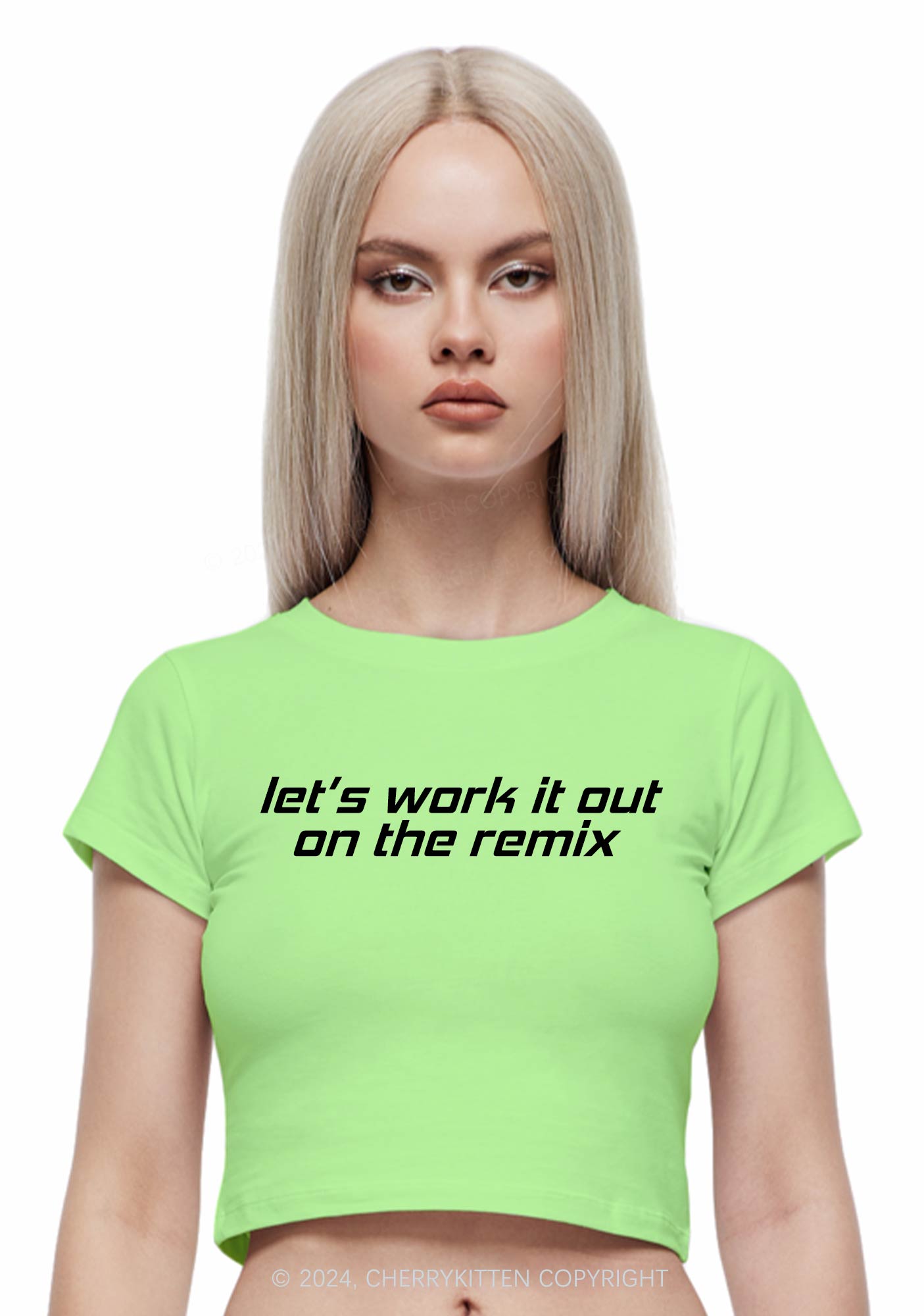 Let's Work It Out Y2K Baby Tee Cherrykitten