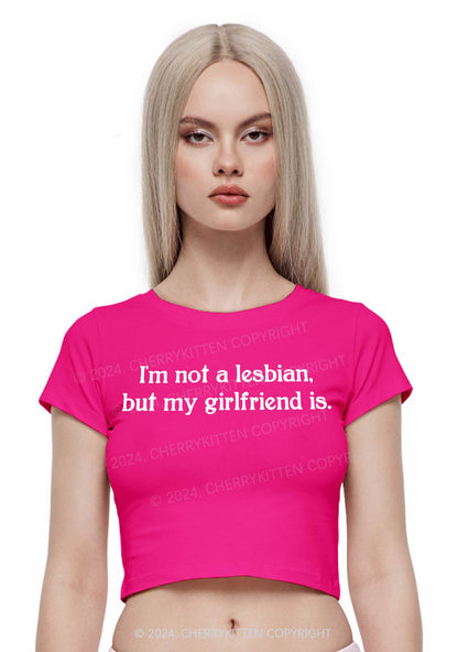 My Girlfriend Is Lesbian Y2K Baby Tee Cherrykitten