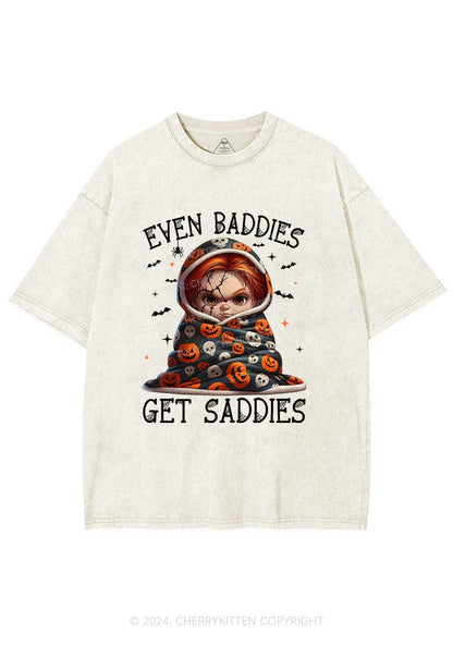 Halloween Baddies Pumpkin Y2K Washed Tee Cherrykitten