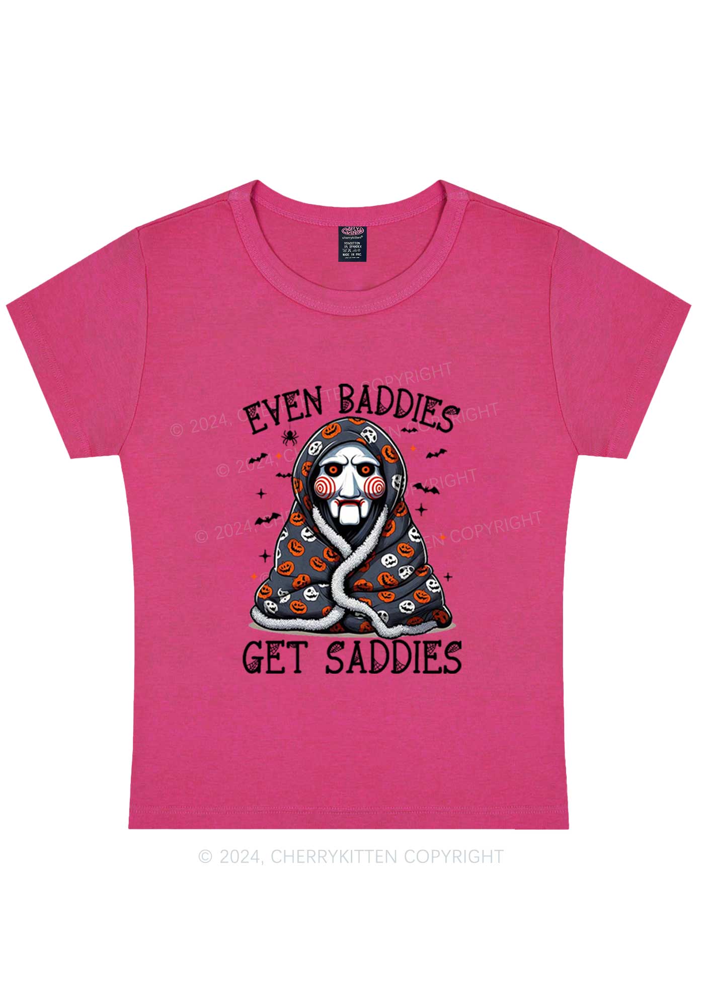 Halloween Get Saddies Y2K Baby Tee Cherrykitten