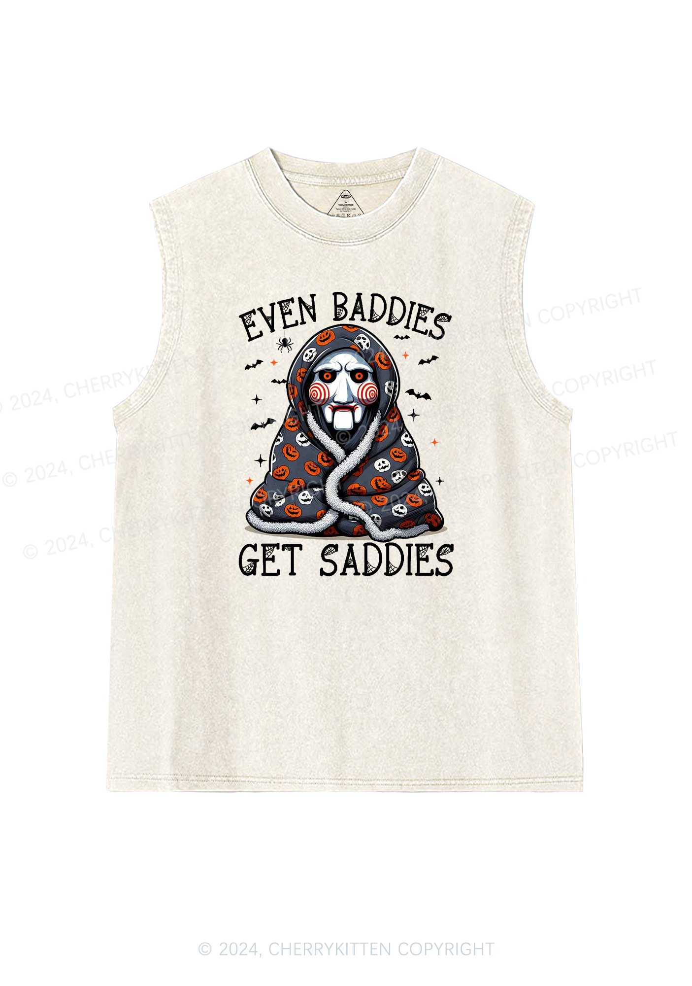 Halloween Get Saddies Y2K Washed Tank Cherrykitten