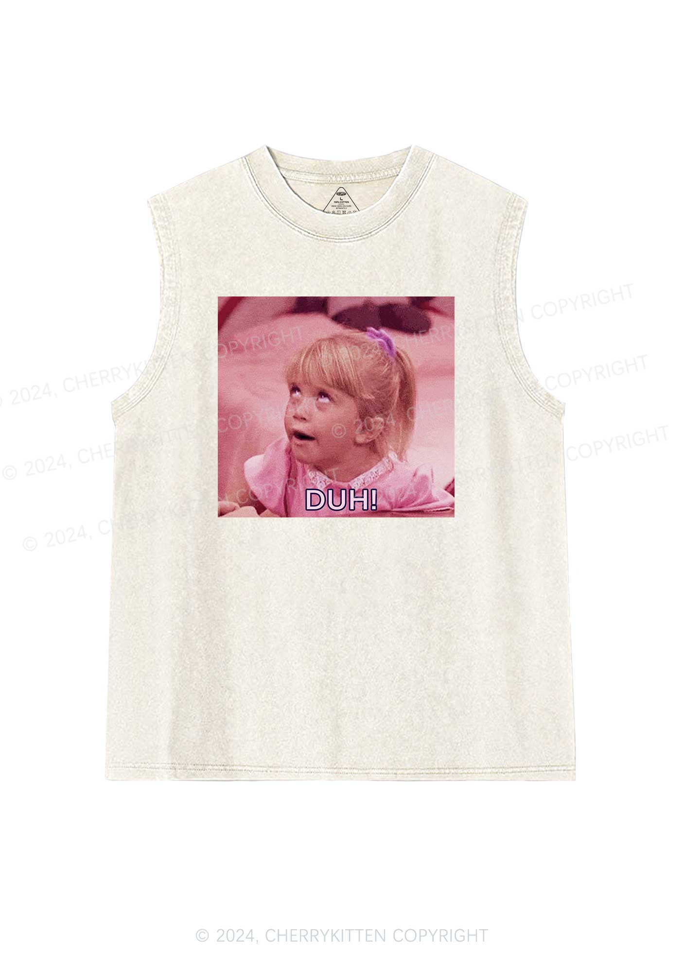 Girl Duh Y2K Washed Tank Cherrykitten