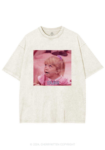 Girl Duh Y2K Washed Tee Cherrykitten