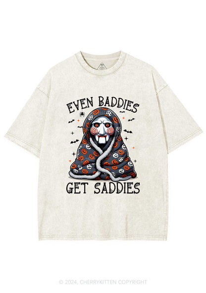 Halloween Get Saddies Y2K Washed Tee Cherrykitten