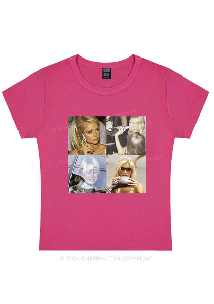 Girls Moods Y2K Baby Tee Cherrykitten