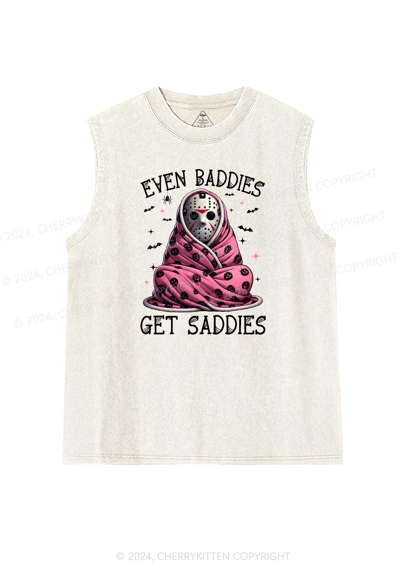 Halloween Baddies Y2K Washed Tank Cherrykitten