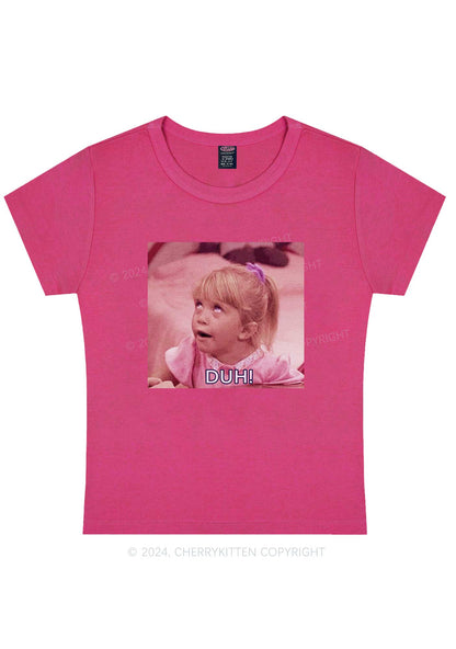 Girl Duh Y2K Baby Tee Cherrykitten