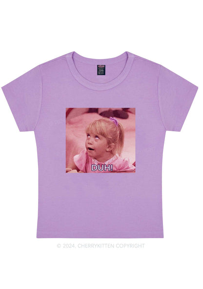 Girl Duh Y2K Baby Tee Cherrykitten