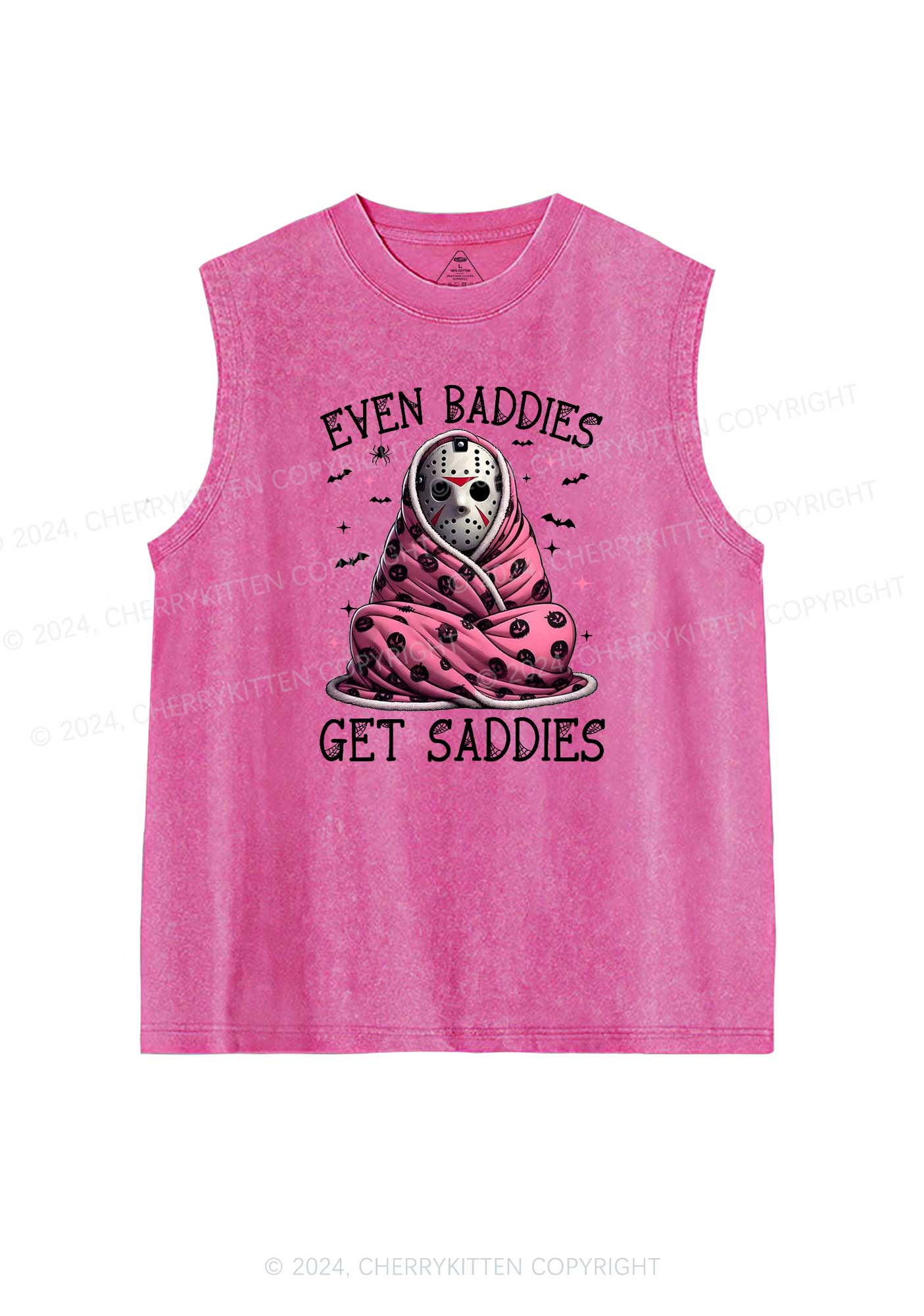 Halloween Baddies Y2K Washed Tank Cherrykitten