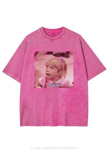 Girl Duh Y2K Washed Tee Cherrykitten