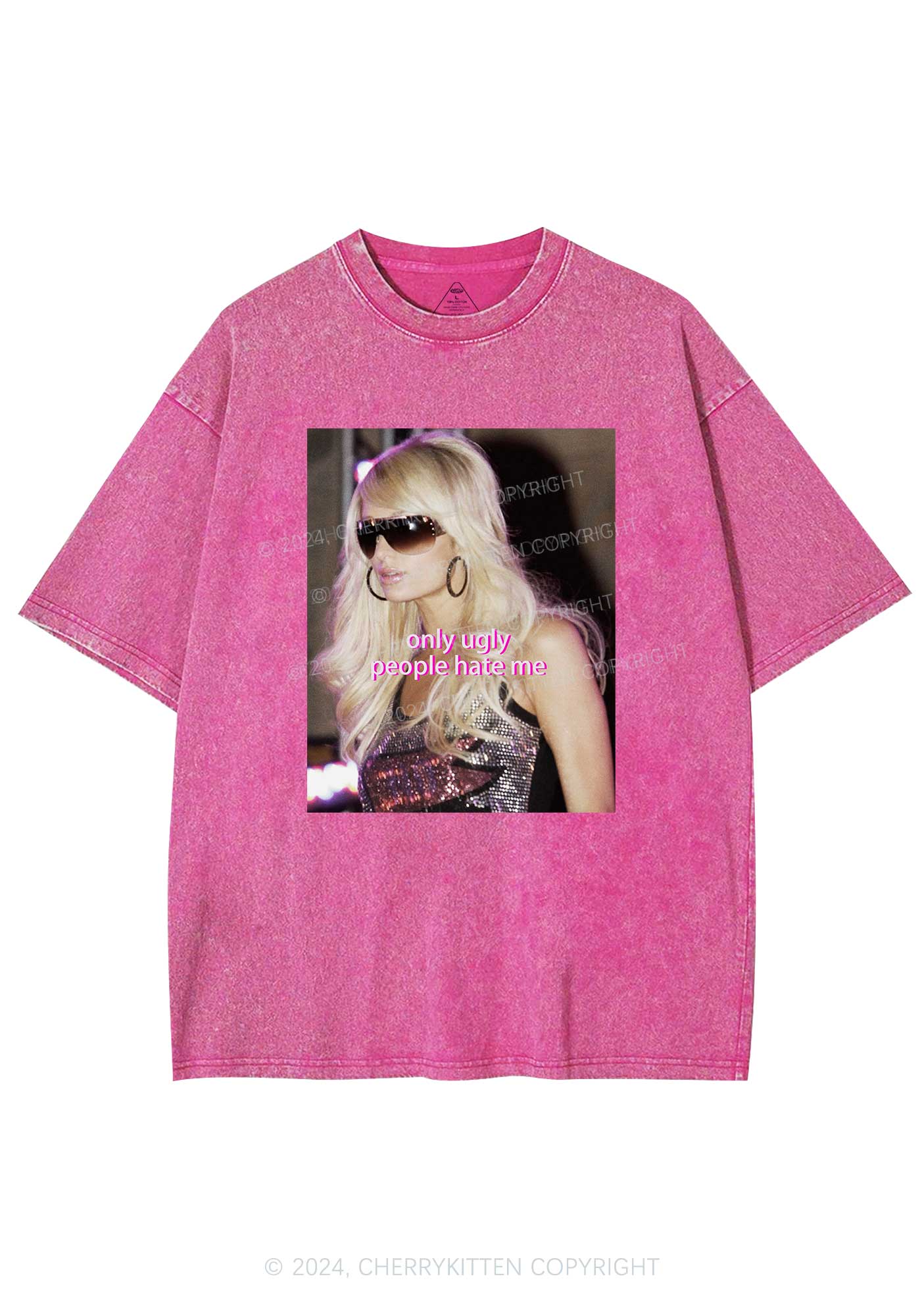 Only Ugly People Hate Y2K Washed Tee Cherrykitten