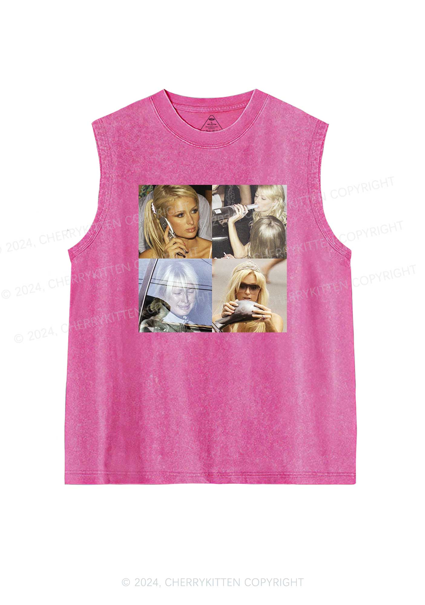 Girls Moods Y2K Washed Tank Cherrykitten