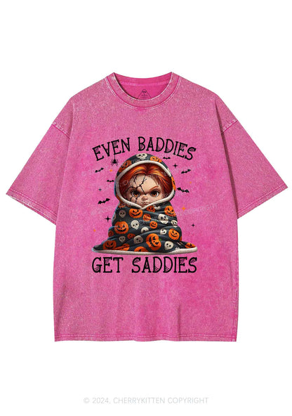 Halloween Baddies Pumpkin Y2K Washed Tee Cherrykitten