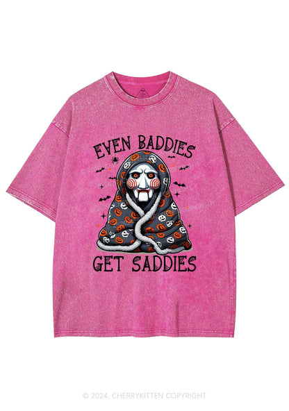 Halloween Get Saddies Y2K Washed Tee Cherrykitten