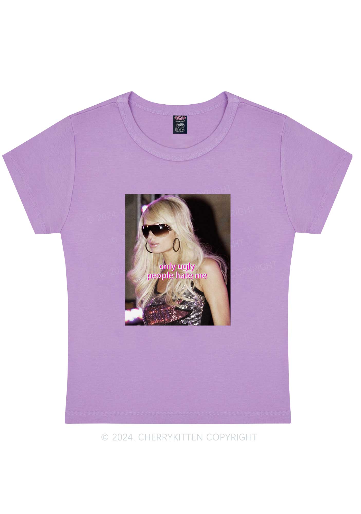 Only Ugly People Hate Y2K Baby Tee Cherrykitten