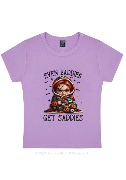 Halloween Baddies Pumpkin Y2K Baby Tee Cherrykitten