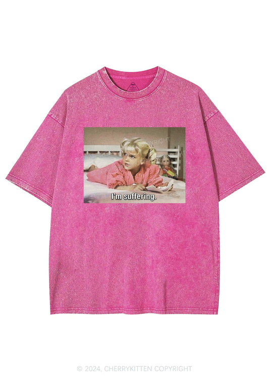 I'm Suffering Y2K Washed Tee Cherrykitten