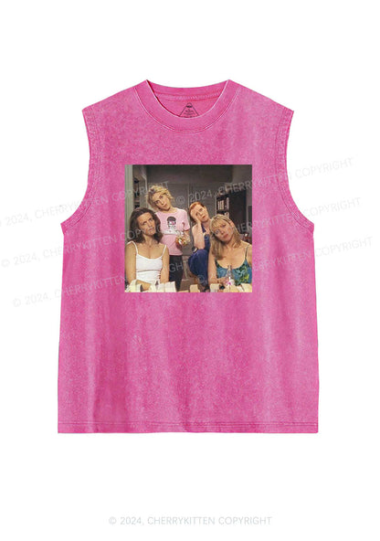 Girl Puzzled Y2K Washed Tank Cherrykitten