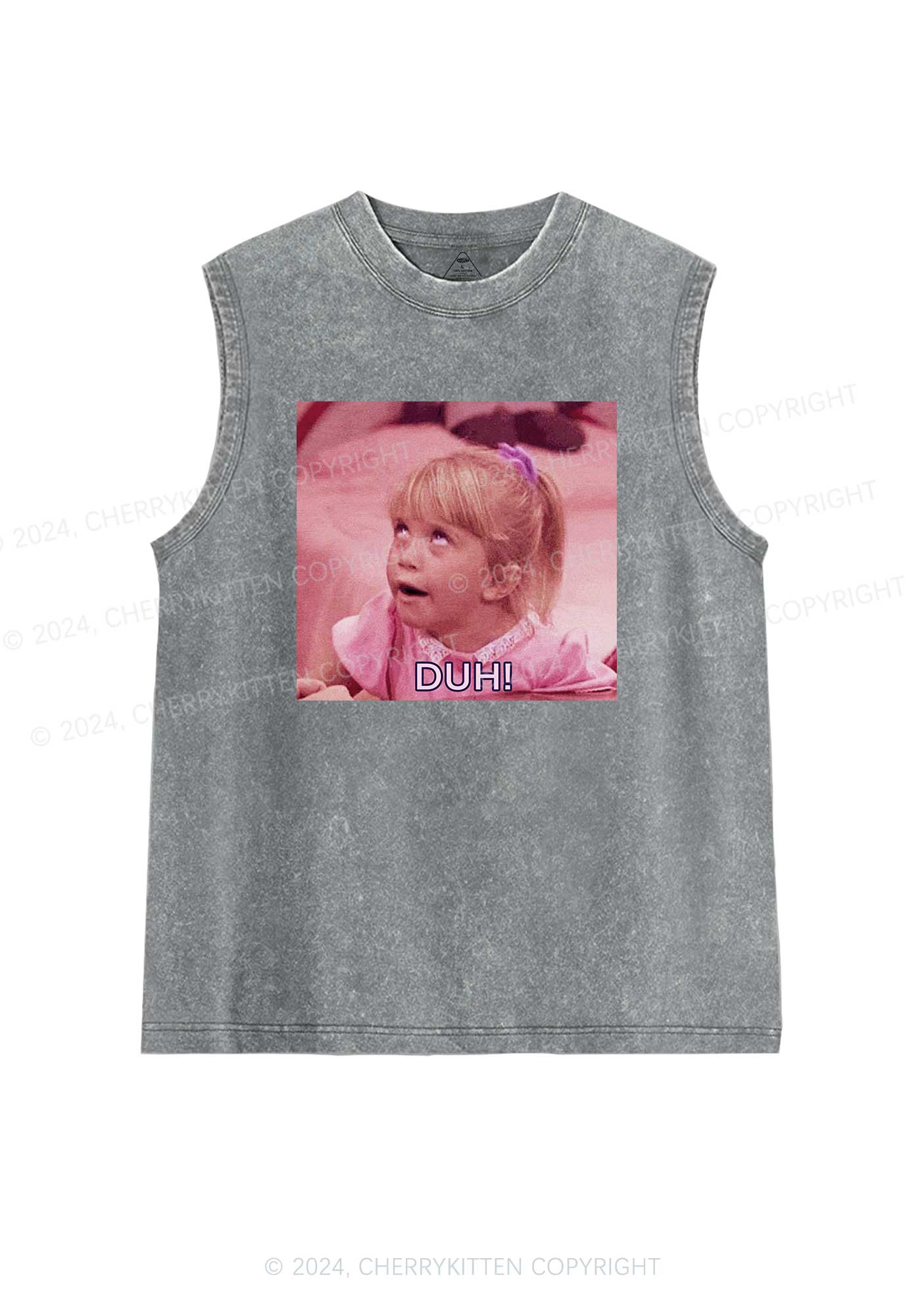 Girl Duh Y2K Washed Tank Cherrykitten