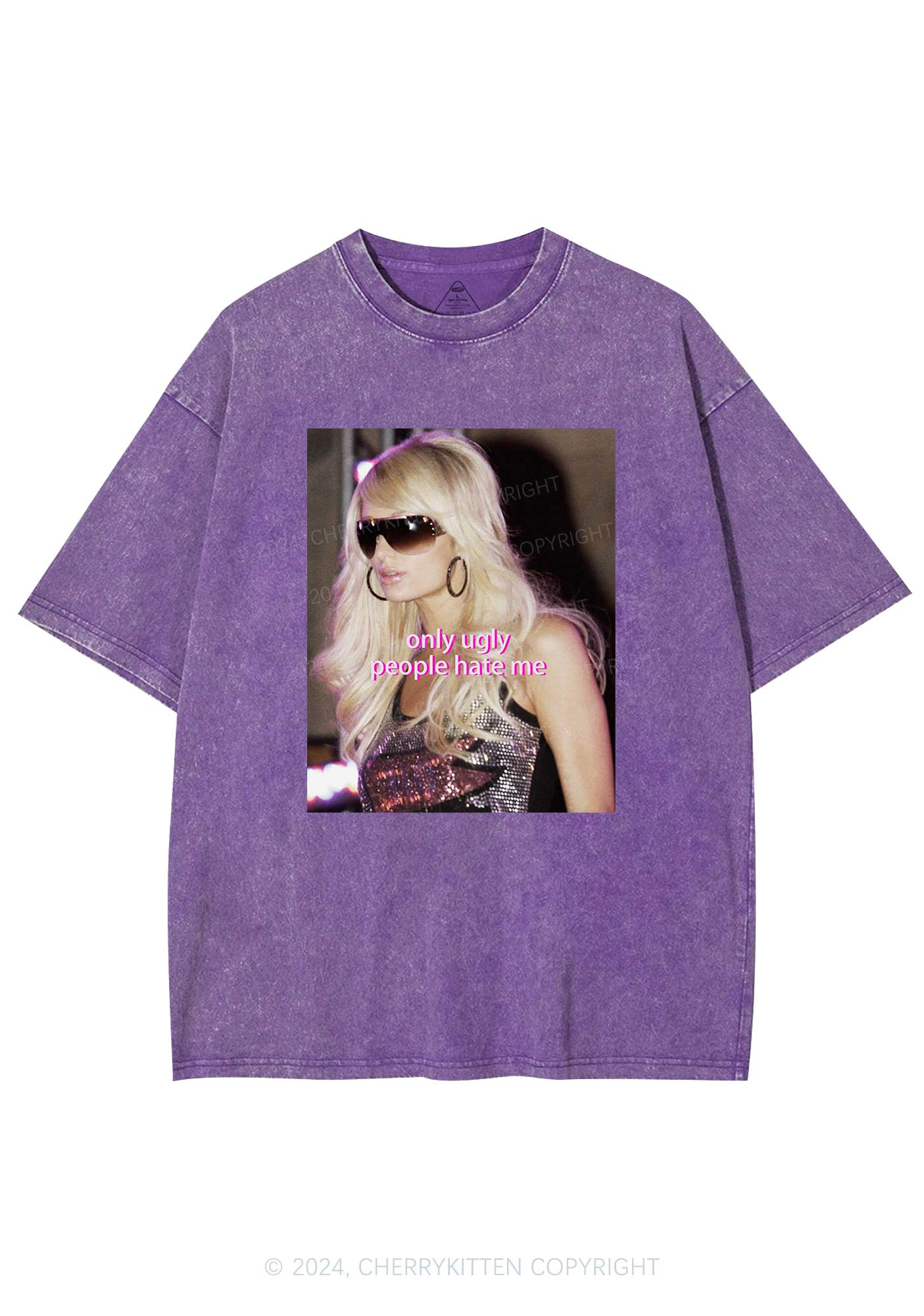 Only Ugly People Hate Y2K Washed Tee Cherrykitten