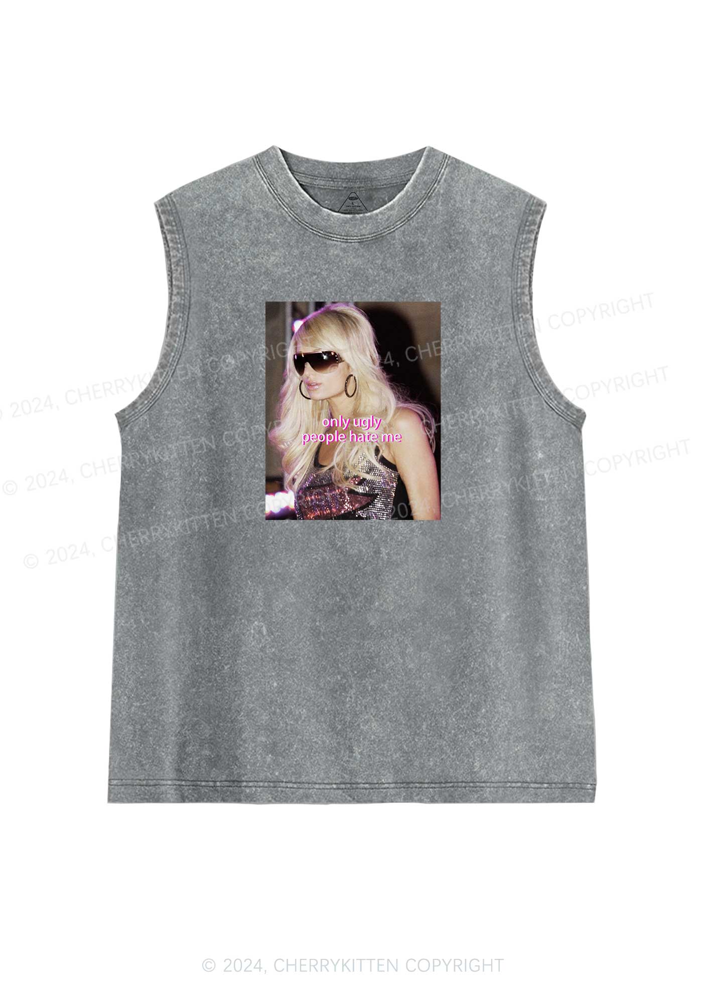 Only Ugly People Hate Y2K Washed Tank Cherrykitten