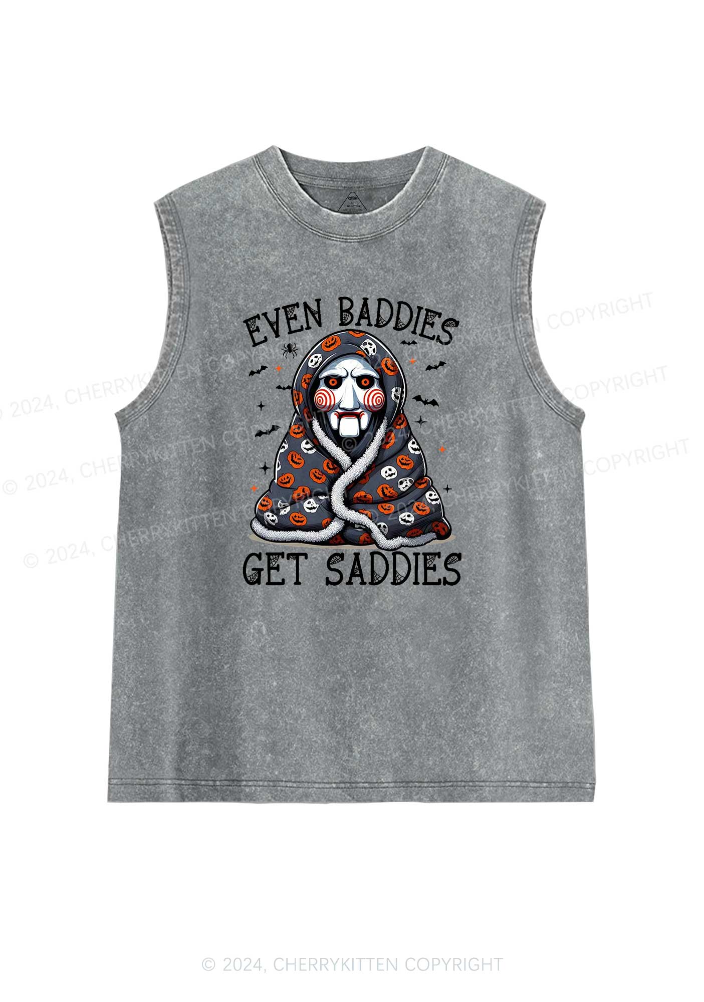 Halloween Get Saddies Y2K Washed Tank Cherrykitten