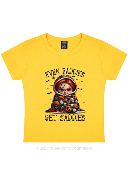 Halloween Baddies Pumpkin Y2K Baby Tee Cherrykitten