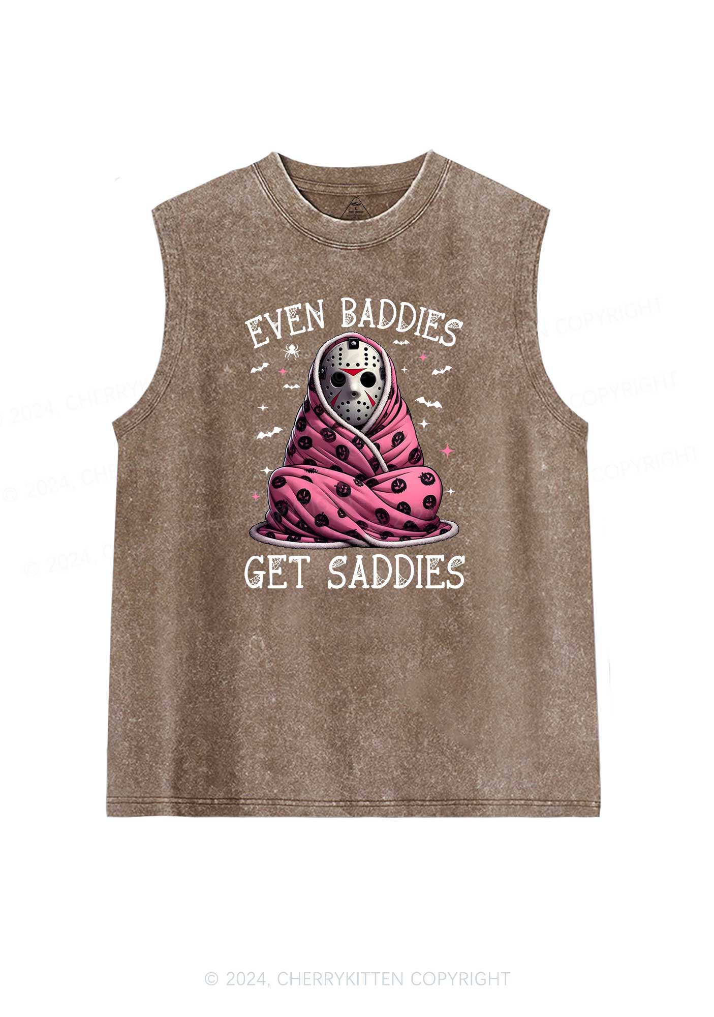 Halloween Baddies Y2K Washed Tank Cherrykitten