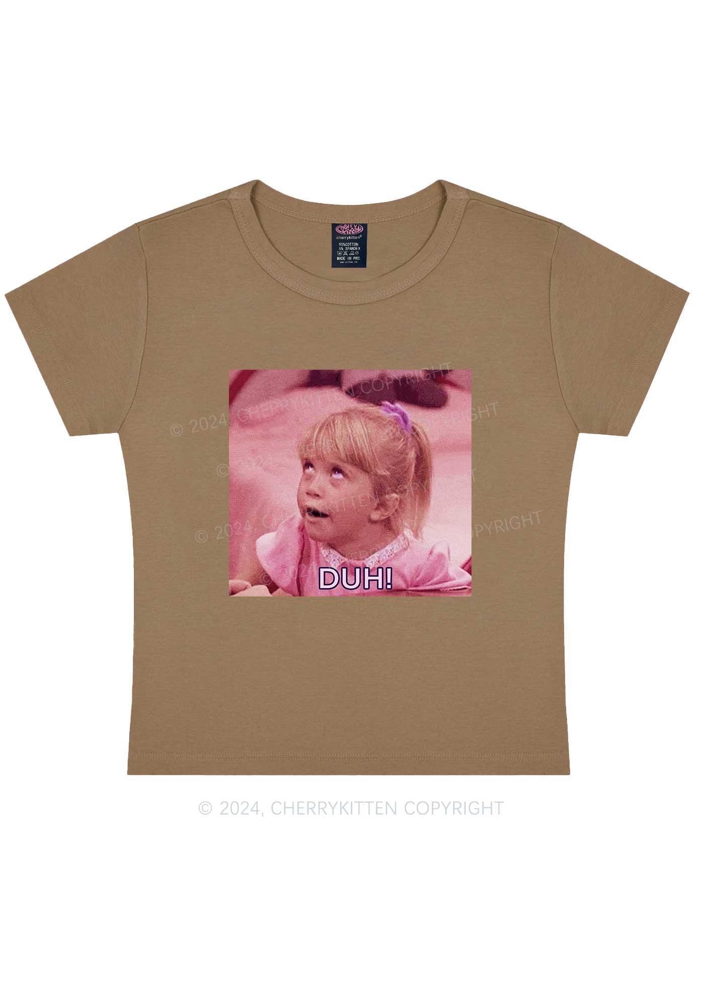 Girl Duh Y2K Baby Tee Cherrykitten