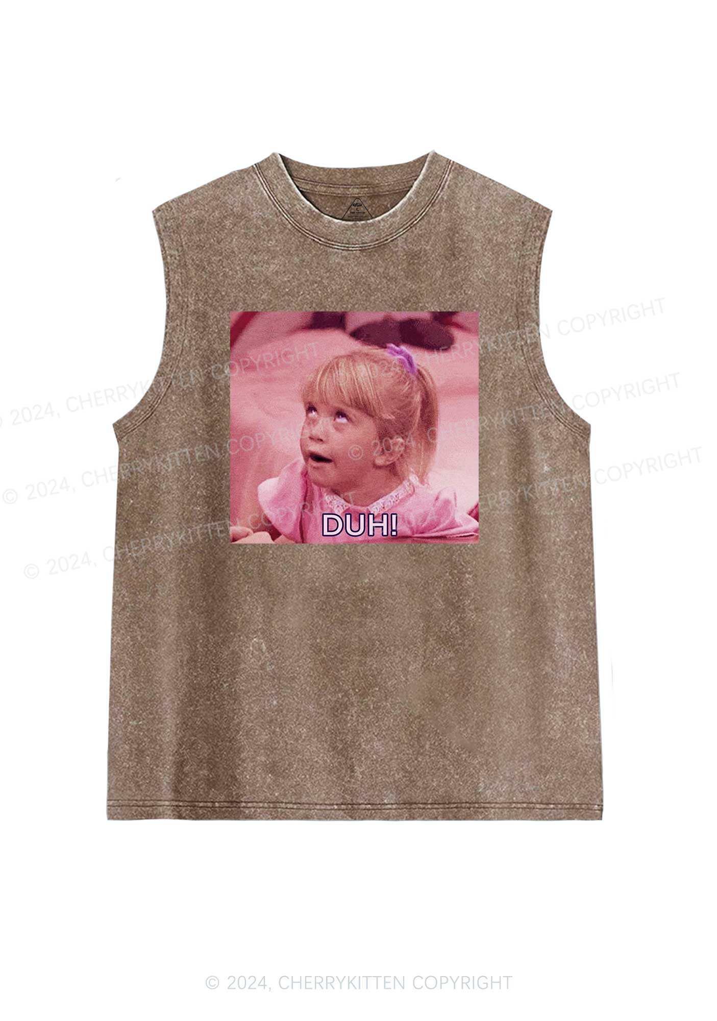 Girl Duh Y2K Washed Tank Cherrykitten