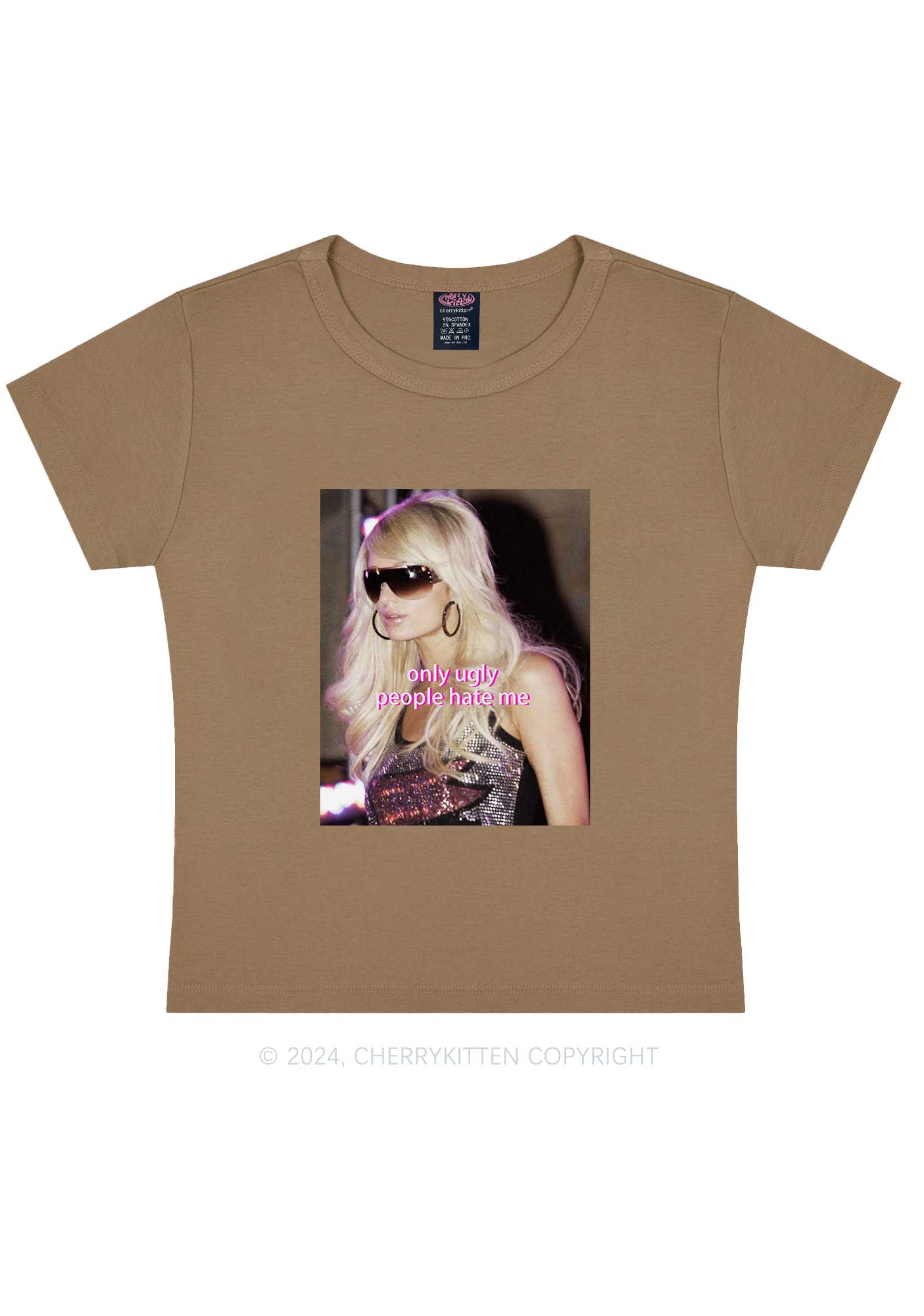 Only Ugly People Hate Y2K Baby Tee Cherrykitten