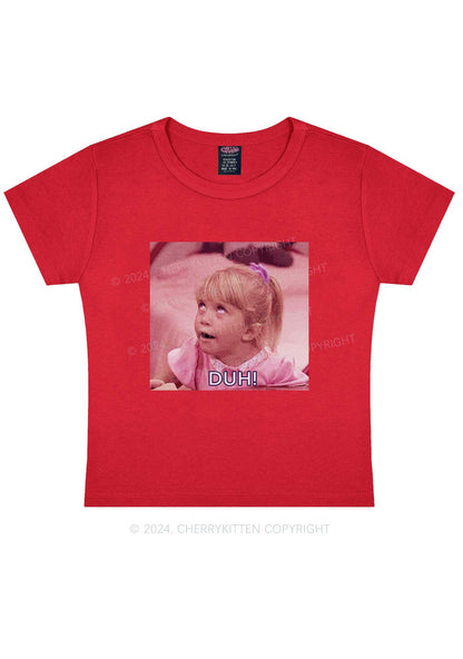 Girl Duh Y2K Baby Tee Cherrykitten