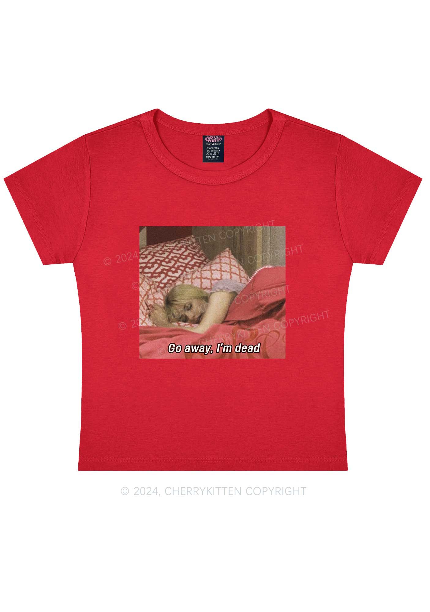 I'm Dead Y2K Baby Tee Cherrykitten