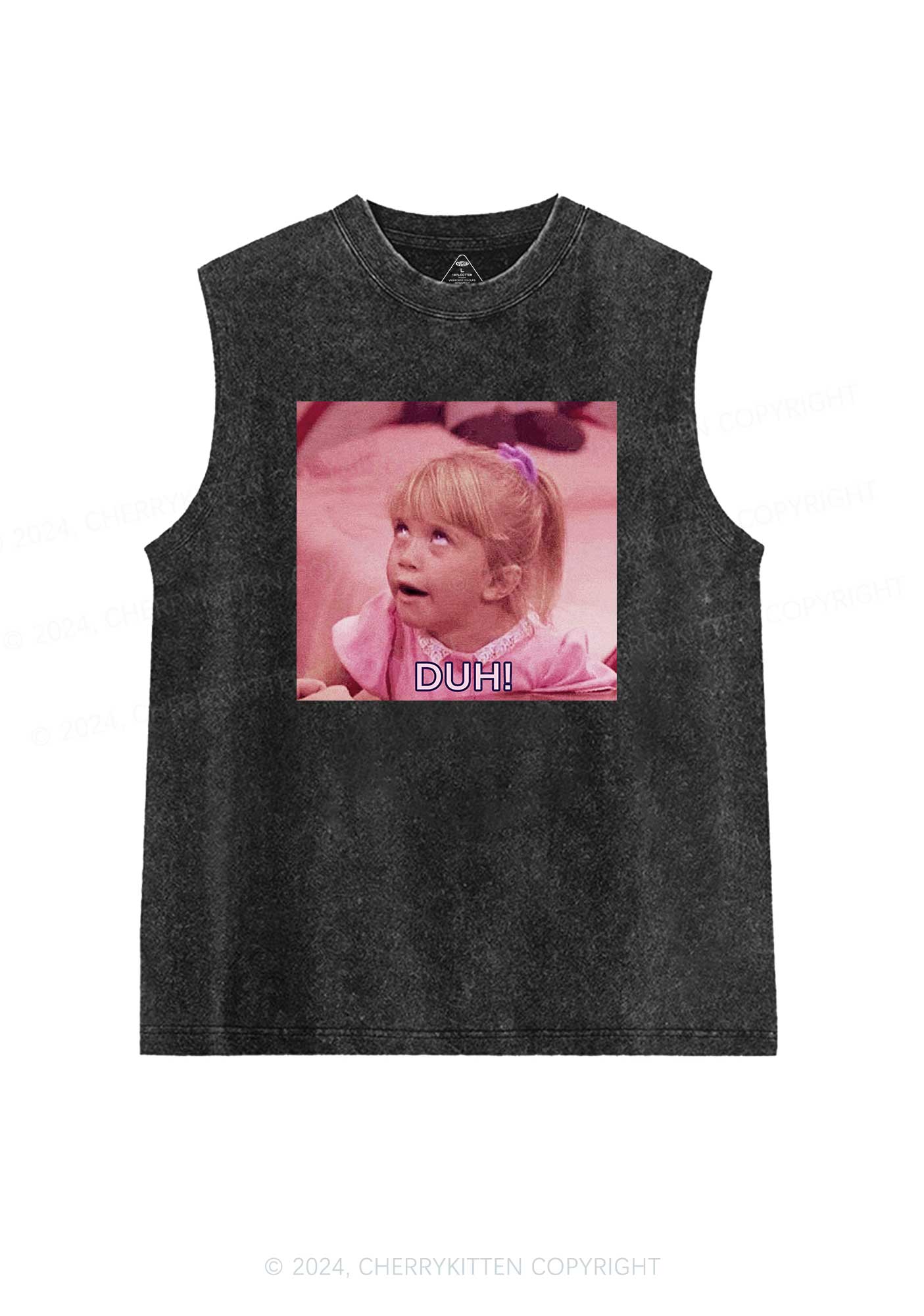 Girl Duh Y2K Washed Tank Cherrykitten