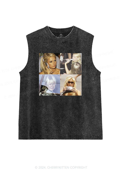 Girls Moods Y2K Washed Tank Cherrykitten