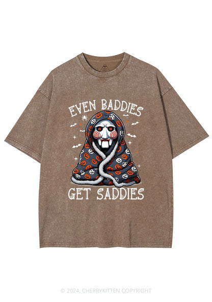 Halloween Get Saddies Y2K Washed Tee Cherrykitten