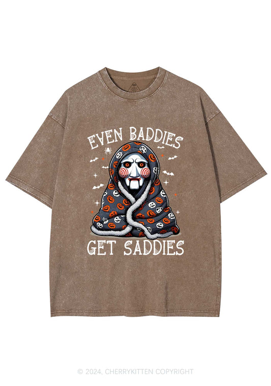 Halloween Get Saddies Y2K Washed Tee Cherrykitten