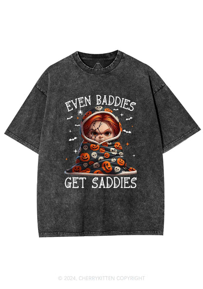 Halloween Baddies Pumpkin Y2K Washed Tee Cherrykitten