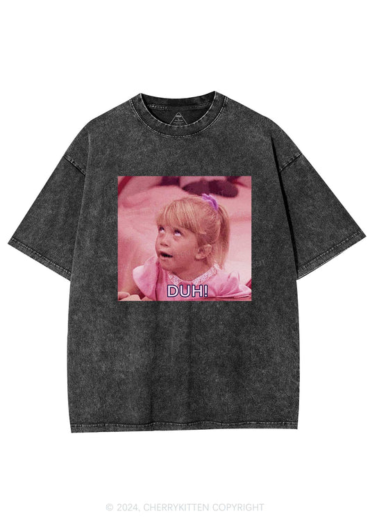 Girl Duh Y2K Washed Tee Cherrykitten