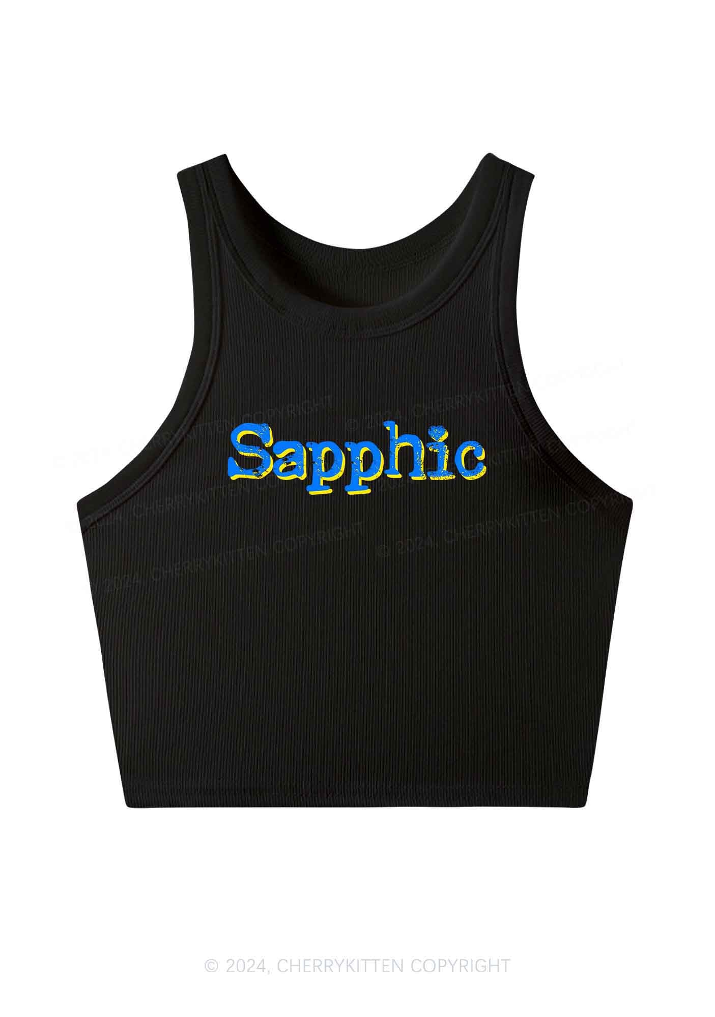 Sapphic Y2K Crop Tank Top Cherrykitten