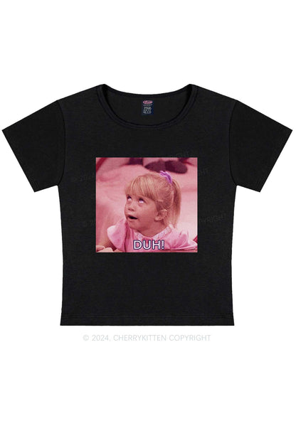 Girl Duh Y2K Baby Tee Cherrykitten