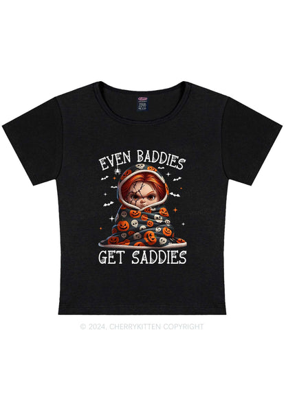 Halloween Baddies Pumpkin Y2K Baby Tee Cherrykitten