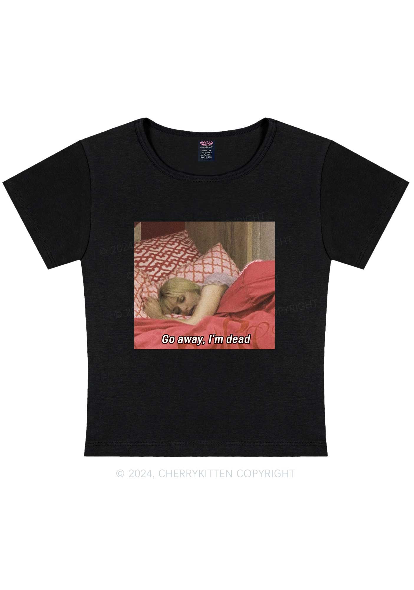 I'm Dead Y2K Baby Tee Cherrykitten