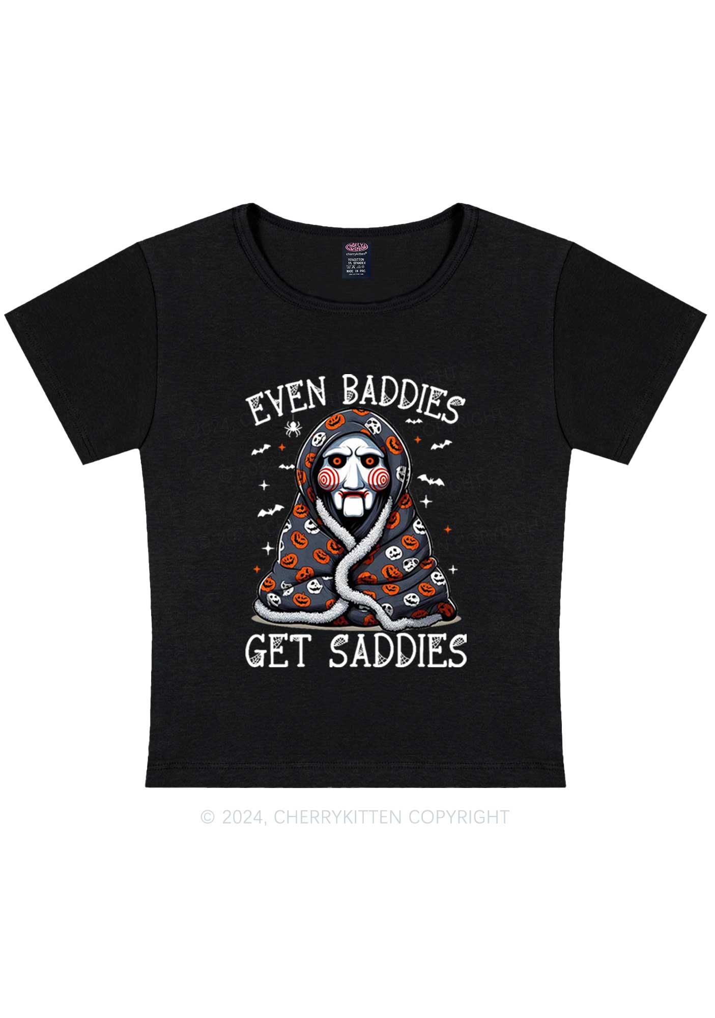 Halloween Get Saddies Y2K Baby Tee Cherrykitten