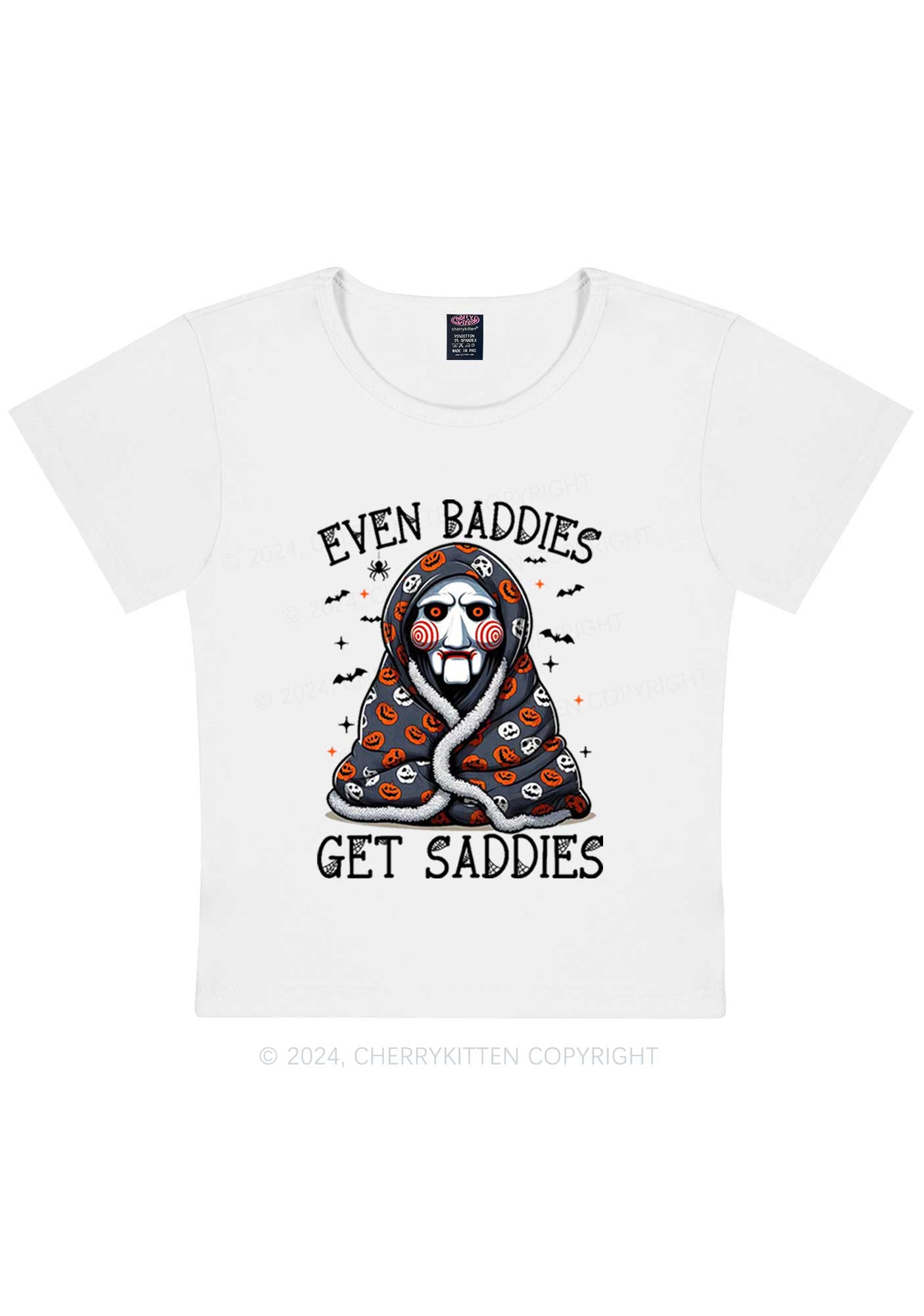 Halloween Get Saddies Y2K Baby Tee Cherrykitten