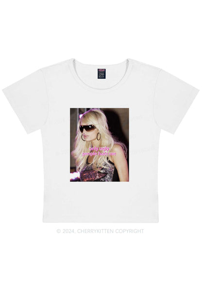 Only Ugly People Hate Y2K Baby Tee Cherrykitten